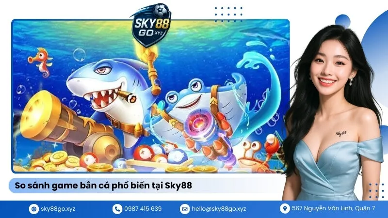 So sánh game bắn cá phổ biến tại Sky88